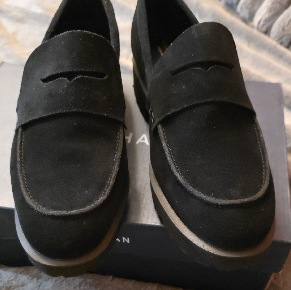 Cole Haan Black Suede Women's Loafers